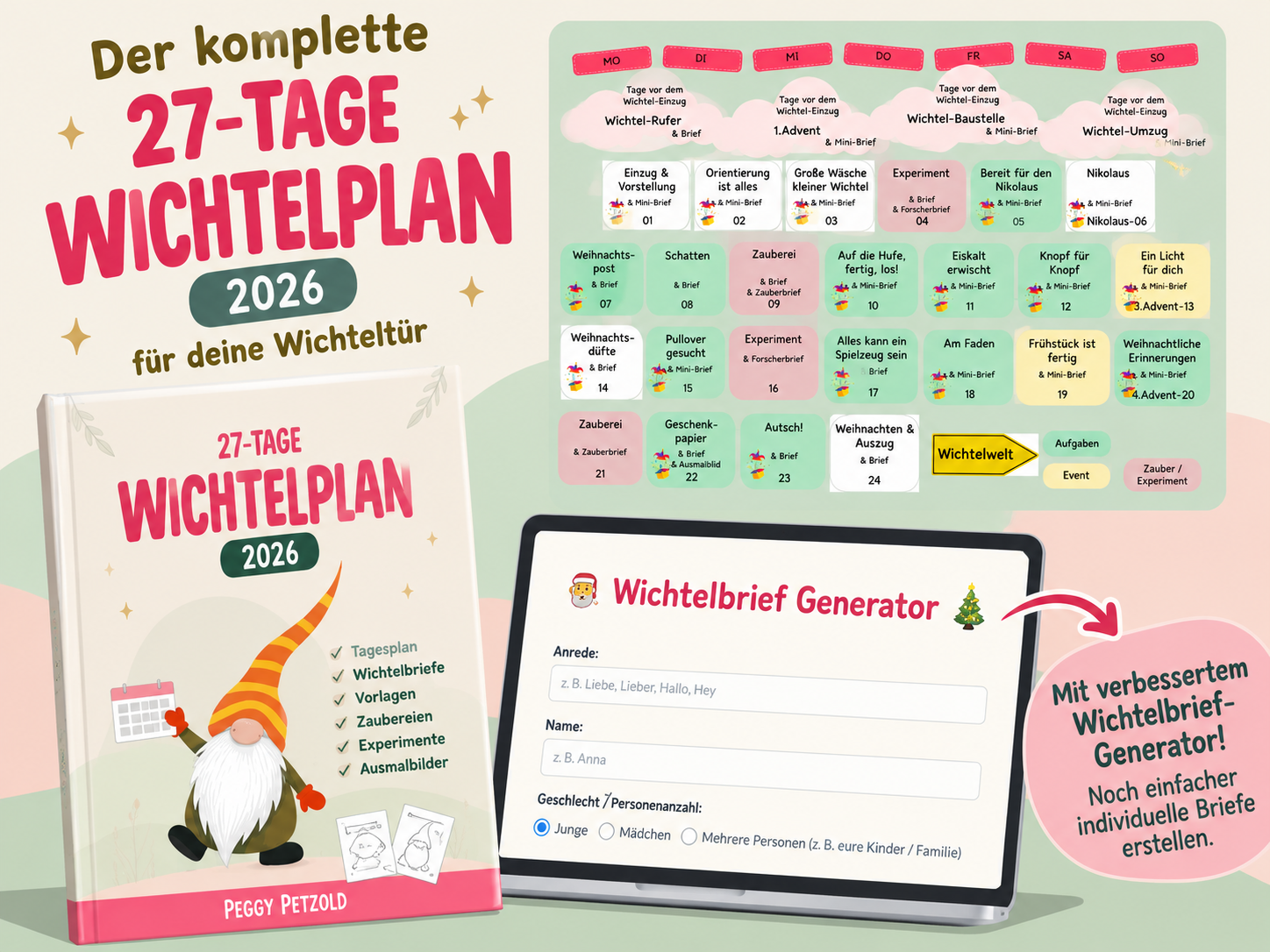 Wichteltür leicht gemacht: Der perfekte 27-Tage-Wichtelplan – null Stress, nur Magie