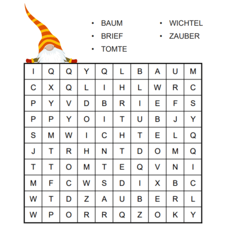 Knifflige Wichtel-Rätsel – Kostenlose Vorlagen zum Ausdrucken für